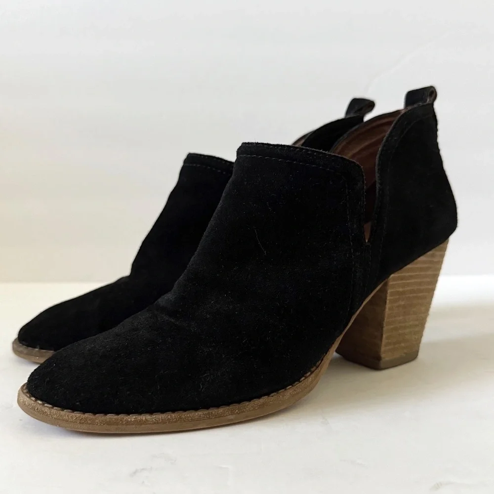 Jeffrey Campbell Rosalee Black Suede Ankle‎ Boots Size 9.5